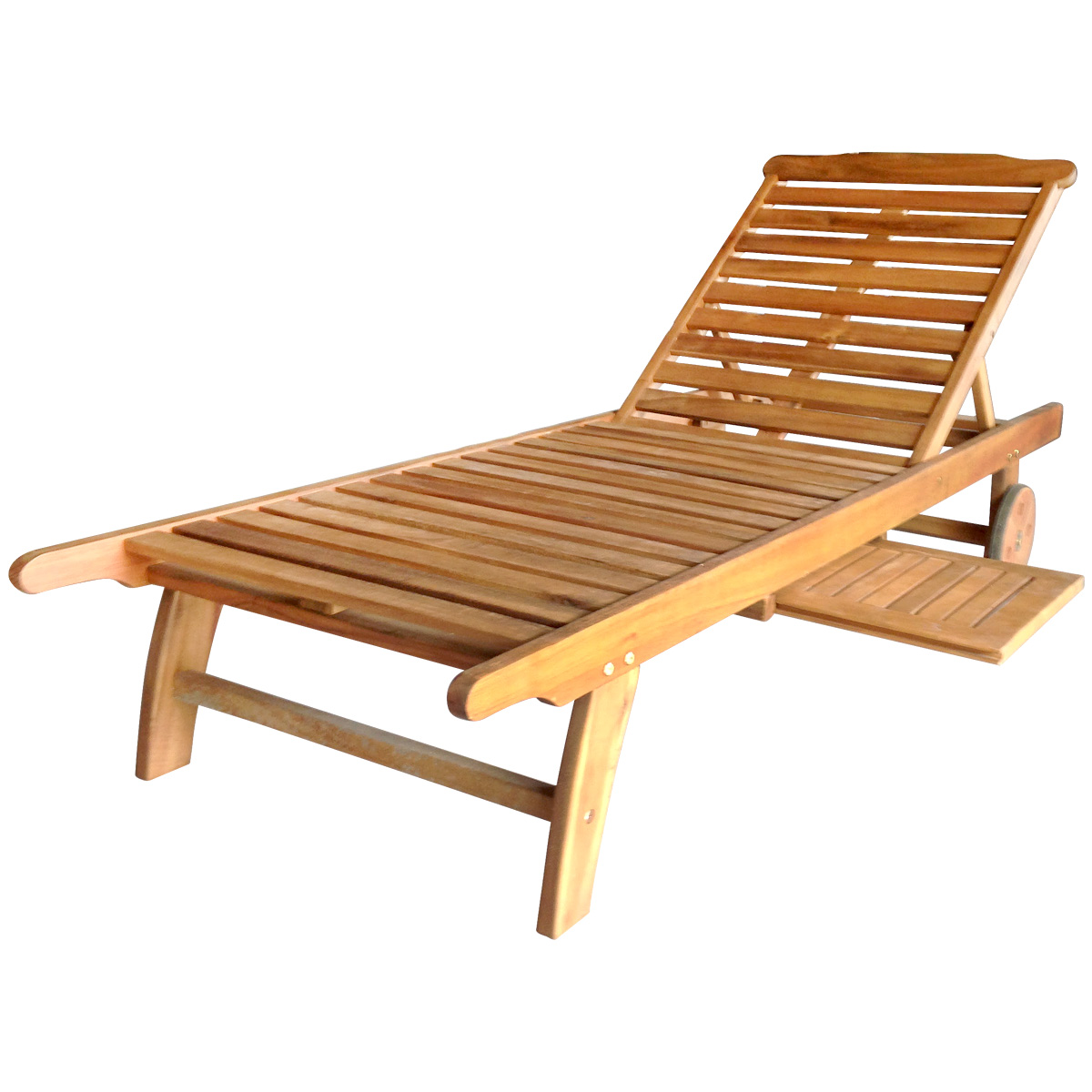 Reclining Patio Lounger With Tray