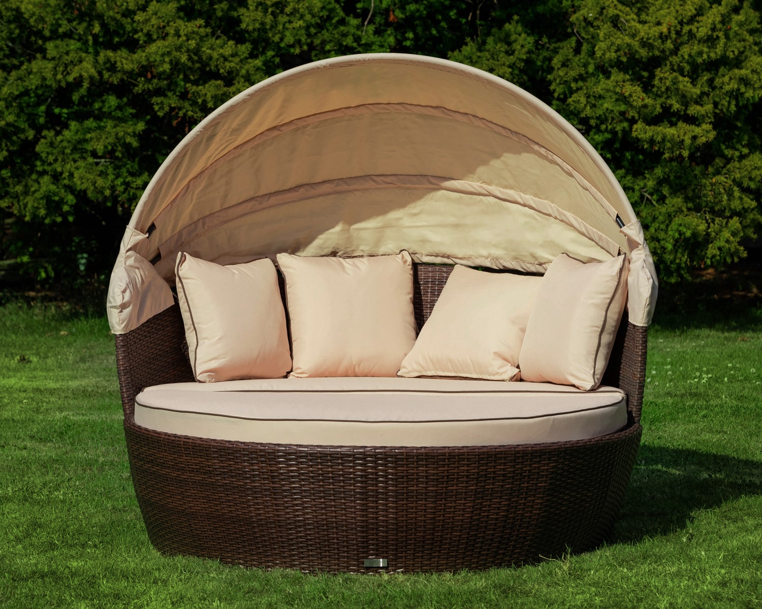 anself outdoor rattan sun bed sofa