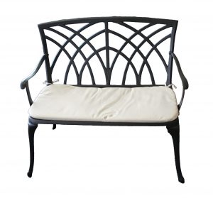 Metal Cast Aluminium 2 Seater Garden Patio Bench Seat