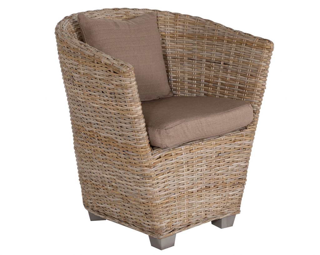 Kubu Rattan Tub Chair in Autumn Biscuit Rattan Garden Furniture Patio Furniture
