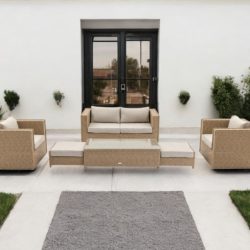 Rattan Garden 2 Seater Sofa Set in Willow - Ascot - Rattan Direct