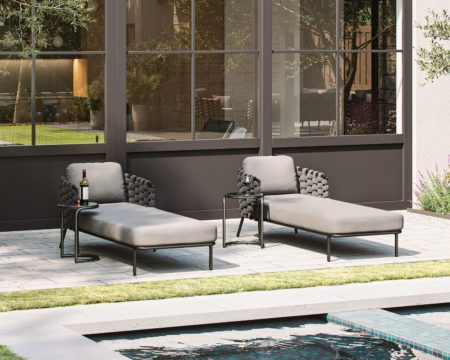 Rope Weave Single Sun Lounger - Selene - Rattan Direct