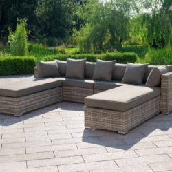 Cushion Set for Monaco Ottoman in Grey - Monaco - Rattan Direct