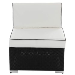 Rattan Garden Mid Section in Black & White - Florida - Rattan Direct