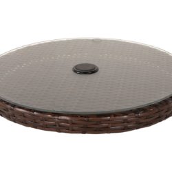 Lazy Susan in Chocolate - Rattan Direct